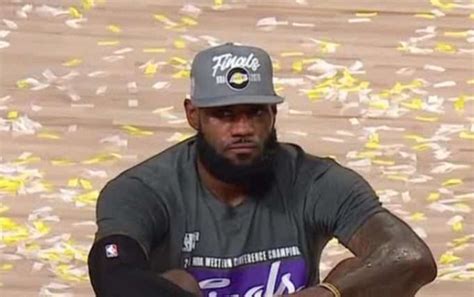 Lebron James Angry Face As Lakers Celebrate Winning Western Conference ...