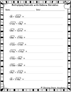 Multiplying Radicals With Unknown Variable In Square Roots Problems