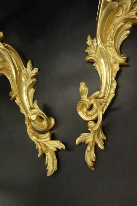 Proantic Paire De Grandes Appliques Style Rocaille Rococo