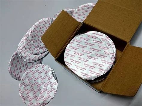 Silver Aluminium Foil With Cardboard Plain Induction Sealing Wads For