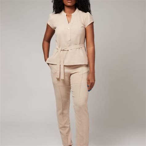 Scrub Feminino Cecília Nude Faíko Jalecos