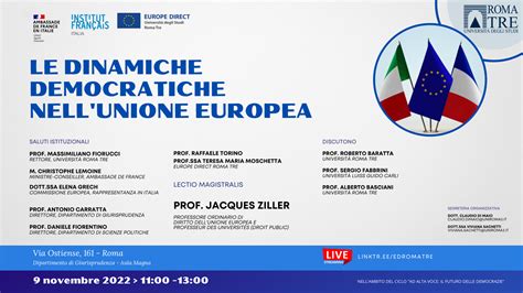 Le Dinamiche Democratiche Nell Unione Europea Dipartimento Di