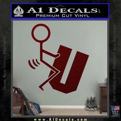 Fuck You Decal Sticker Stick Figure A Decals