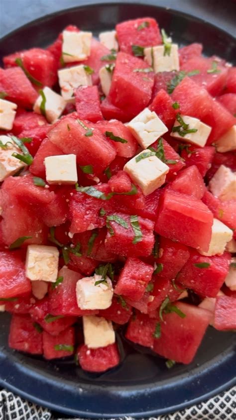 watermelon salad  feta cheese  mint recipe artofit