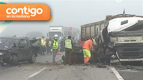 Último Minuto 12 Vehículos Colisionaron En La Ruta 78 En Melipilla