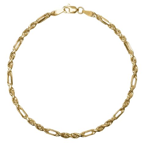 Pulsera Torzal Figaro Esclava Oro K Italiano Cm Mm