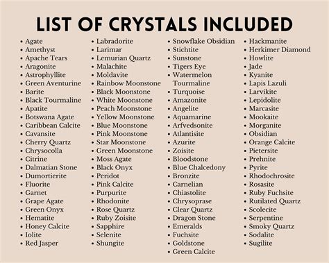 300 Printable Crystal Meaning Cards / Crystal Information Cards ...