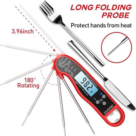 Digital Instant Read Meat Thermometer Waterproof Ultra Fast