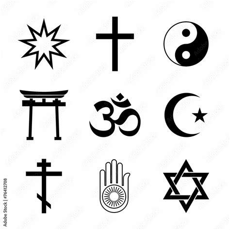 Religious Symbols Stock Vector Adobe Stock