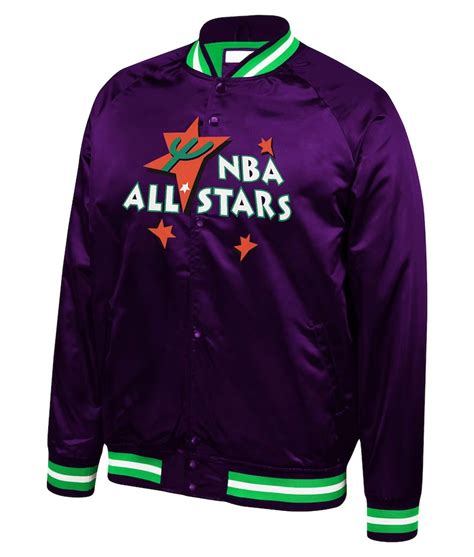 Full-Snap Satin 1995 All-Star Game Purple Jacket