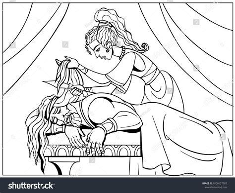 Printable Samson And Delilah Coloring Pages