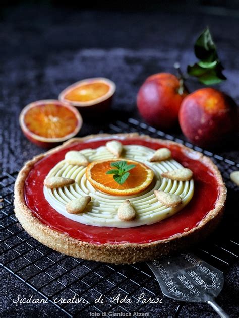 Crostata Al Gelo Di Arance Rosse Siciliani Creativi In Cucina