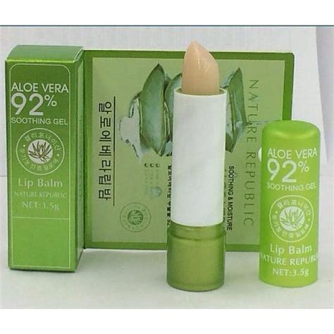 Гигиеническая помада Nature Republic ALOE VERA 92% - «Гигиеническая или ...