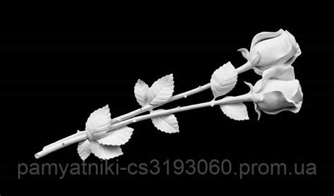 Накладка на памятник "Розы" ДН-001 (ID#1013474826), цена: 1700 ...