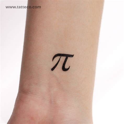 Pi Temporary Tattoo