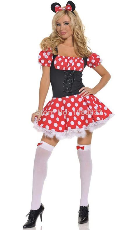 Red Minnie Mouse Costume Women Minnie Mouse Costumes Adult Halloween