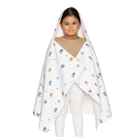 Bluey And Bingo Youth Hooded Towel Kids Bluey Towel Toddler Bluet