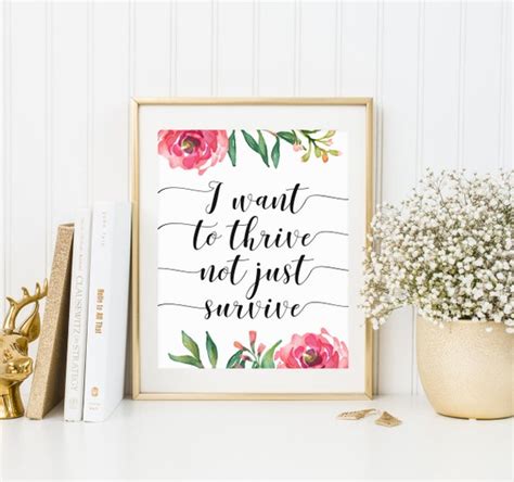 Mortivational Print I Want To Thrive Not Just Survive Etsy