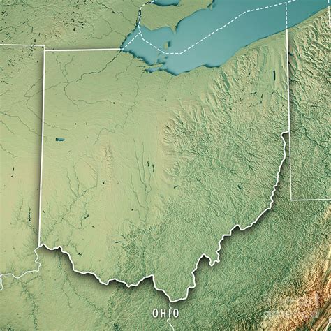 Topographic Map Of Ohio – Map Of The Usa With State Names