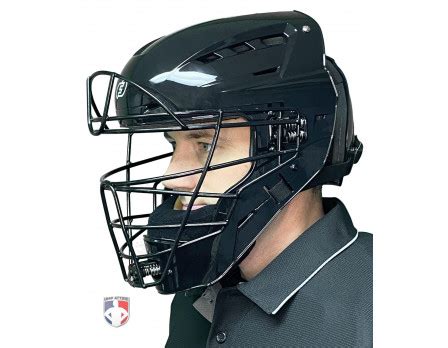 Force3 Black Defender Hockey Style Umpire Helmet | Ump Attire