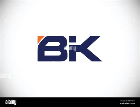 B K Initial Letter Logo Design Creative Modern Letters Vector Icon