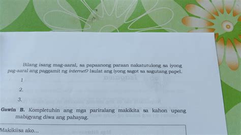 Panuto Bilang Isang Mag Aaral Sa Paanong Paraan Makakatulong Sa Iyong