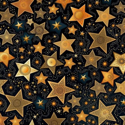 Premium Ai Image A Seamless Pattern With Gold Stars On A Black