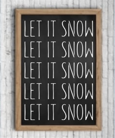 Let It Snow Stencil Let It Snow Reusable Stencil Christmas Etsy