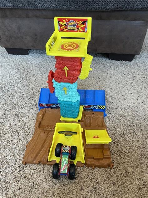 Hot Wheels Monster Trucks Arena Smashers Demo Derby Car Jump Challenge Macy S