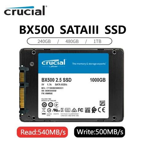 Original Crucial Bx500 Ssd Sata3.0 240gb 480gb 1tb 3d Nand Interface 2. ...