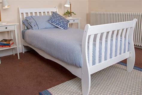 Single White Wooden Bed Frame Wowcher