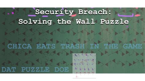 Fnaf Security Breach Let S Solve The Wall Puzzle Cryptoquote Live Lol