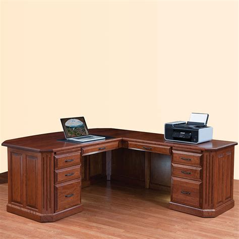 Fifth Avenue Executive L Amish Desk Amish Furniture Cabinfield Fine