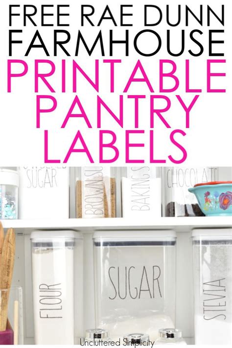 Organize Your Pantry With This Set Of Free Printable Pantry Labels