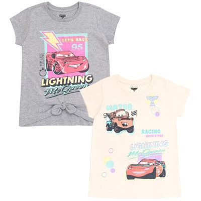 Disney Pixar Cars Lightning Mcqueen Tow Mater Little Girls 2 Pack T ...