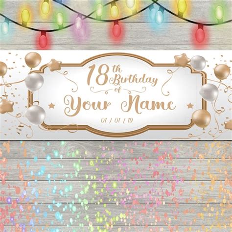 Personalized 18th Birthday Banner - Etsy