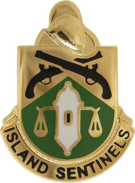 124 Military Police Battalion Unit Crest Island Sentinels