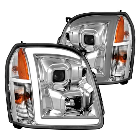 2007 2010 GMC YUKON DENALI LED PROJECTOR HEADLIGHTS BLACK CCFL TWO HALO