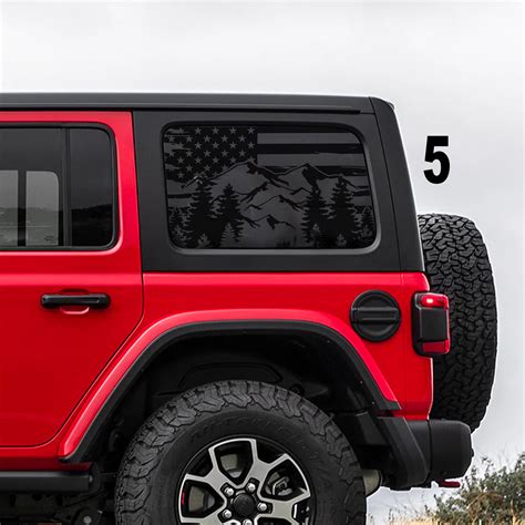 Jeep Wrangler Door Usa Window Decals Stickers Etsy