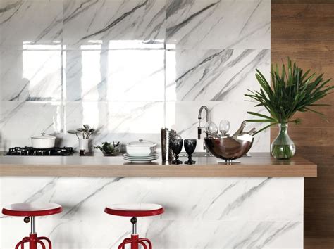 Cocina Porcelanato Portobello Marmi Classico Bianco Carrara 60x120