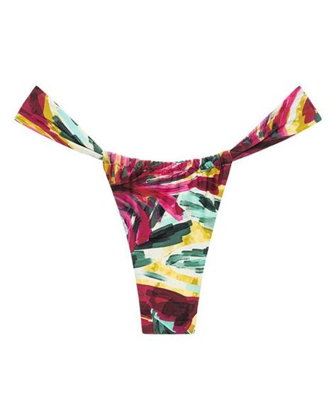 Montce Isla Floral Sandra Bikini Bottom In Red Lyst