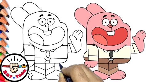 How To Draw Richard Watterson From The Amazing World Of Gumball Step By