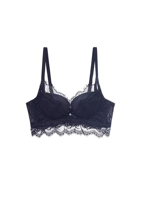 Buy Zitique Women S Autumn Winter Wireless Push Up Lace Lingerie Set Bra And Underwear Black