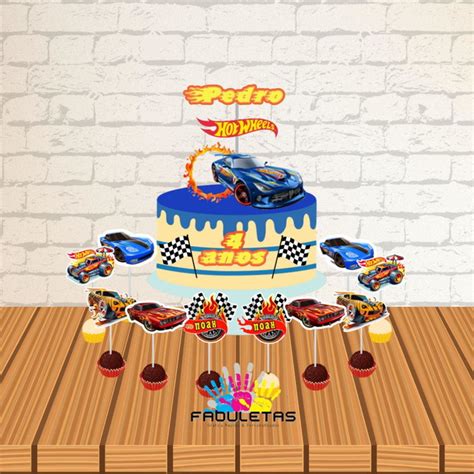 Toppers De Docinho Hot Wheels Topo De Bolo Elo