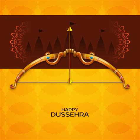 Free Vector Elegant Happy Dussehra Cultural Hindu Festival Background