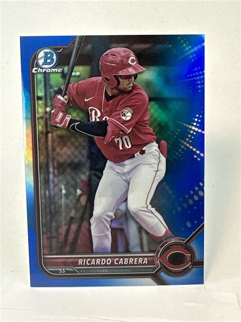 Bowman Draft Chrome Ricardo Cabrera Bdc True Blue Refractor