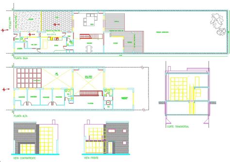 Vivienda Unifamiliar En AutoCAD Librería CAD