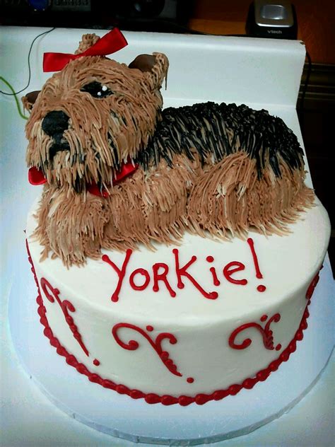 Yorkie Birthday Cake - Amazon Com 8 Round Yorkie Puppy Dog Happy ...