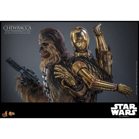 Hot Toys Star Wars Chewbacca With Disassembled C Po Mms The Empire Strikes Back Figurine