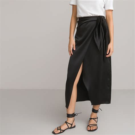 Юбка длинная, на завязках черный La Redoute Collections купить в ...